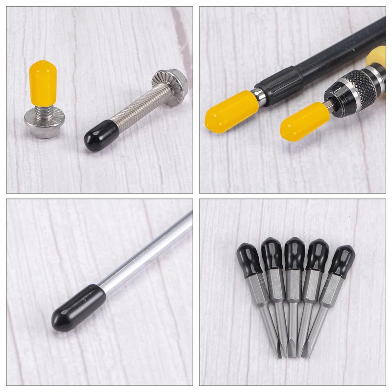 MECCANIXITY 20pcs 1/2 inch(12mm) Rubber End Caps Cover PVC Vinyl