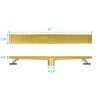 Neodrain 24-Inch Brushed Brass Linear Shower Drain with Removable Quadrato