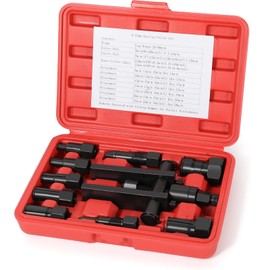 dirnatel Bearing Puller Motorcycle Blind Hole Bearing Puller Tool Kits with Instructions, 8-25MM Motorcycle Wheel Inner Bearing Removal Puller Tool Set, Pack of 10