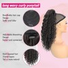 UAmy hair Long Black Drawstring Ponytail for Women 18inch Afro