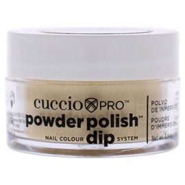 Cuccio Colour Powder Nail Polish - Lacquer For Manicure And Pedicure - Highly Pigmented Powder That Is Finely Milled - Durable Finish With A Flawless Rich Color - Metallic Lemon Gold - 0.5 Oz