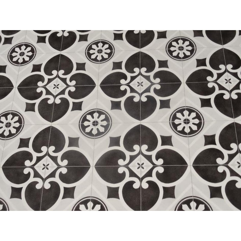 PVC floor covering, vinyl floor in nostalgic retro design, DIN