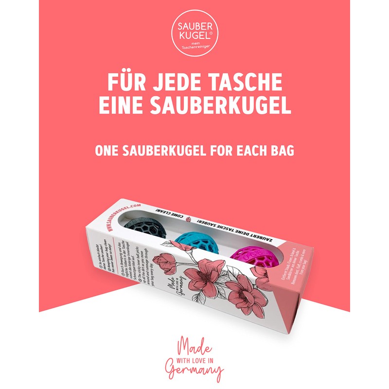 Sauberkugel ザウバークーゲル ゴミとり 埃とり 粘着ボール お掃除ボール 3個セット コレクション