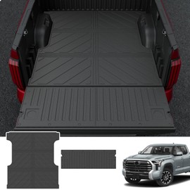 xipoqix Truck Mat Tailgate Mat Compatible with 2022-2024 Toyota Tundra 5.5FT TPE Material Bed Mat Replacement for 2022 2023 2024 Toyota Tundra Accessories (3-Fold 5.5FT Bed Mat+Tailgate Mat)