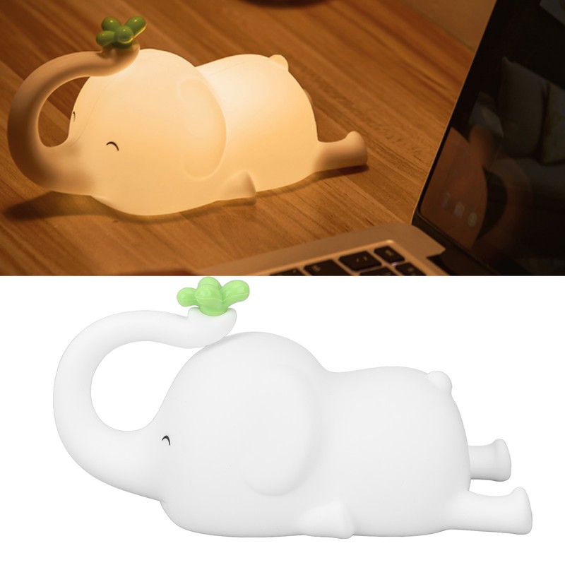 Night Light Silicon Elephant Nursery Night Lights 3 Brightness USB