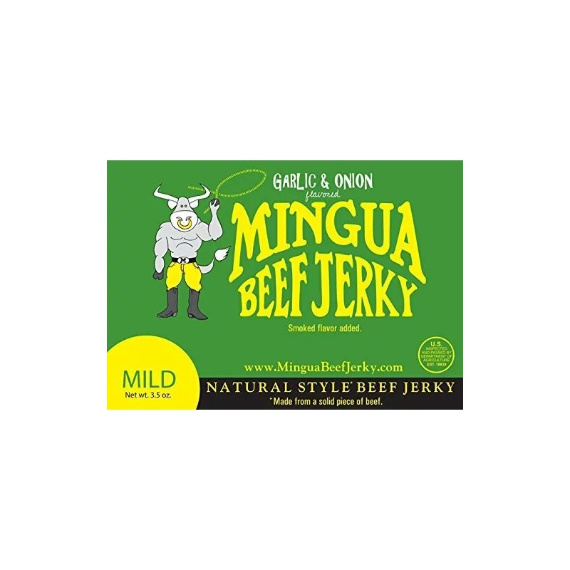 Mingua Beef Jerky Garlic & Onion 3.5oz Bag