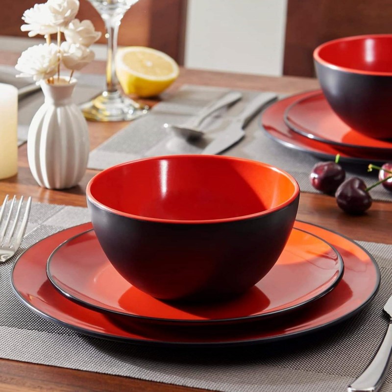FISDEN 10 Pack Miso Soup Bowl with Spoon, Unbreakable Melamine