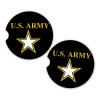 Unbranded US Army Military Car Coaster Set of 2 Ceramic