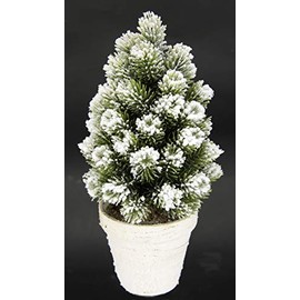 Artificial Mini Christmas Tree with Snow in a Pot Made of Ceramic Snow-covered Artificial Snow Christmas Tree Artificial Fir Small Christmas Tree Christmas Decoration