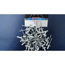 EZ-Rivets Vintage Snowmobile Merc Mercury Large Head White Rivets 50 pcs 3/16" Rivets