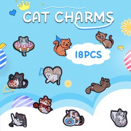 Cat Shoe Charms, Adorable Kitty Shoe Charm Collection Sneaker Decor Shoe Charms Accessory Footwear Decorations