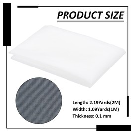 BENECREAT 200 Mesh Fine Filter Mesh Fabric, 200 x 100 cm, Food-Grade Nylon Mesh Filter, Water Strainer for Filtering Wine Impurities / Filtering Colour