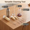 Narrow Bottle Brush Set Small Bottle Brushes Thin Long Handle