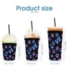 Paw Print Coffee Cup Sleeve - 3Pcs Purple Dog Paw