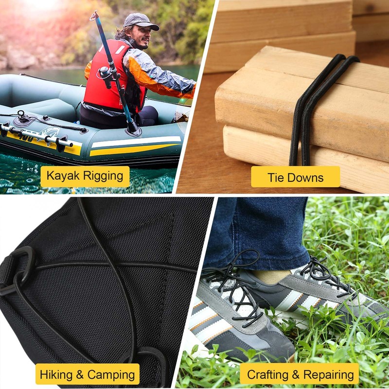 Zakous Strong and Durable Bungee Cord Roll - 1/4" x