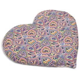 GIRAFFENLAND Bio-Bio-Dinkelkissen Herz ca. 30x25cm - Bio Füllung & Bio Stoff Psychedelic Heart - Wärmekissen - Körnerkissen - Ein charmantes Geschenk