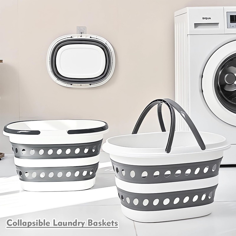 Collapsible Laundry Baskets with Handles 4.2Gallon Heavy Duty Laundry Basket