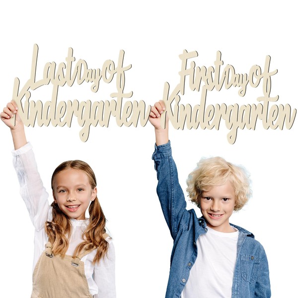 RattanView 2 Pcs First and Last Day of Kindergarten Sign