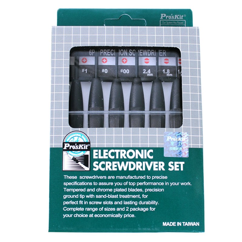 Set of 6 Screwdrivers for Electronic Kit and Screwdriver Set