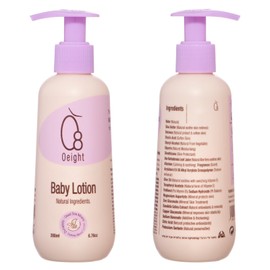 Oeight Baby Lotion for Newborn Natural Body Skin Moisturizer with Dunaliella Salina, Dead Sea Minerals, Soothes, Softens, Nourishes, Protects Skin, 6.76 Oz