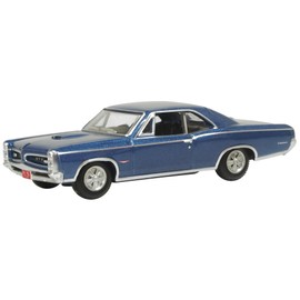 Oxford Diecast 1966 Pontiac GTO Fontaine Blue Metallic 1/87 (HO) Scale Diecast Model Car 87PG66001