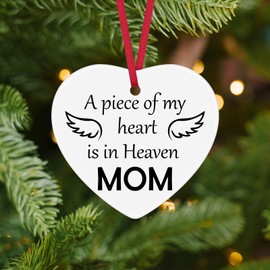 Memorial Gifts for Loss of Mom Christmas Ornament Bereavement Gift for Loss of Mother Sympathy Gifts Remembrance Ceramic Ornament Christmas Tree Decoration Funeral Condolence Gifts for Loss of Mom