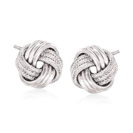 Ross-Simons Italian Sterling Silver Love Knot Earrings