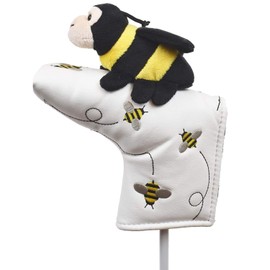 HOKSHIN KOKEI WHC1791 Putter Cover, White/Yellow, For PT [Pin/Blade Type]