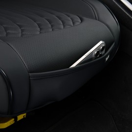 KAYI Car Seat Cover, Memory Foam Car Seat Cushion, Non-Slip Bottom Breathable Car Seat Cover, Relieve Tailbone Pain, Car Seat Protector, Suitable for 95% of Vehicles (Black, 2 Pack)