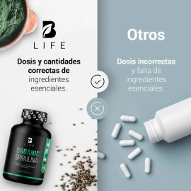 Espirulina Organica 150 Cáps 500mg Alga Spirulina Life