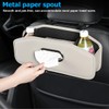JNNJ Storage Box with Drink Holder for Car, Multifunctional Organiser