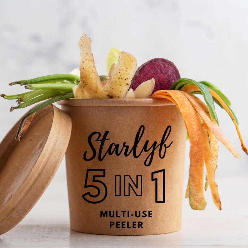 STARLYF Vegetable Peeler, Fruit, Carrot & Potato, Multiple Peeler 5-in-1,