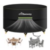 BEEWAY Garden Table Cover Round Waterproof with Air Vent, Patio