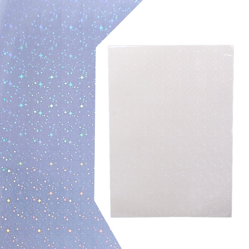 50 Sheets Holographic Cold Laminate Sheet Cuttable Waterproof Scratch Resistant