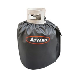 ATYARD Heavy Duty Propane Tank Cover Fits Standard 20 lb Tank Cylinder, UV and Weather Resistant , with Storage Pocket Black