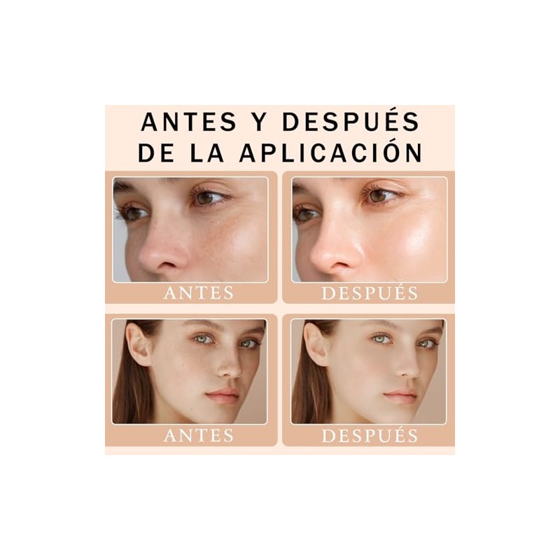 Base de Maquillaje, SPF 50, Base de maquillaje cobertura edificable,