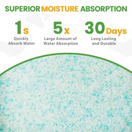 NEWORD Crystals Cat Litter Superior Odor Control 14 lbs Total (2 Pack of 7lb Bags) Soft-On-Paws Low Tracking Dust-Free Green Silica Gel, Aloe Vera Fragrance