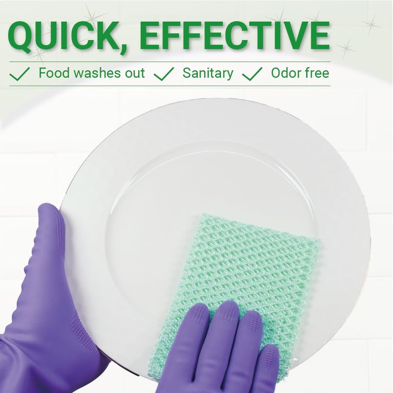 5PCS Innovative Dish Washing Net Cloths,Scourer,Quick Dry, Mesh net for