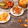6 Pcs Clear Plastic Angled Serving Bowls and Scoops, 3