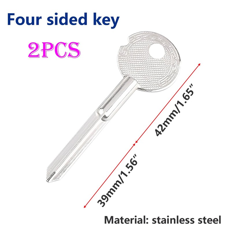 Ctyjia 2 PCS Universal Door Security Rack Bolt Key, Window