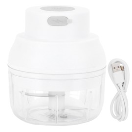 100ml USB Vegetable Cutter Mini Garlic Crusher Chopper Electric Garlic Masher Cooking AccessoryWhite
