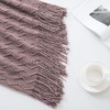 BOURINA Textured Solid Soft Sofa Throw Couch Cover Knitted Decorative