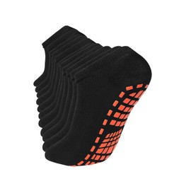 IBLUELOVER 10Pairs Kids Grip Socks Non-slip Yoga Socks Ankle Socks Low Cut Cotton Short Socks Soild Color Rubber Dot Football Socks for Boys Girls 6-12 Years Yoga Fitness Dance Ballet