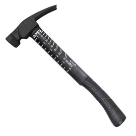 Boss Hammer 18 oz. Premium 4340 Steel Rip Claw Hammer with Tough-Fiber Shock-Absorbing Fiberglass Handle - Cerakote Finish, No-Slip Grip, Smooth Face - Made in the USA - BH18STPFS