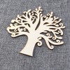 NUOLUX 10pcs Wooden Tree Embellishments for Craft Cards Wood Color