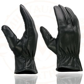 Milwaukee Leather SH734 Men's Black Thermal Lined Leather Motorcycle Hand Gloves W/Sinch Wrist Closure - Medium