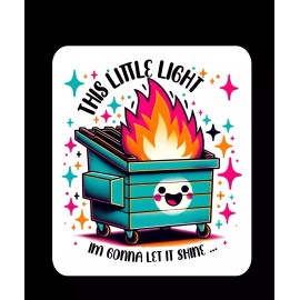 Missmee's Craft Run 4" Sticker Cute Dumpster Fire Sticker Decal Gift For Your Work Bestie Stickers