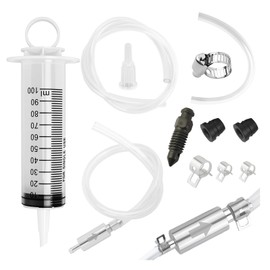 Figpade Motorcycle Brake Bleeder Kit,Practical Brake Bleeding Tool with Brakes Bleeder Hose/100ml Syringe/Brakes Bleeders One Way Valve,Essential Hydraulic Disc Clutch Bleeders Kit
