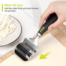 KYUEWRT High Grade Stainless Steel Pasta Roller, Pasta Cutter, Noodle cutter, Non-slip Comfort Handle for Kitchen Cooking Tools