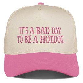 It's A Bad Day to Be A Hotdog Funny Trucker Hats Women Vintage Adjustable Baseball Cap Embroidery Fashion Trucker Hat